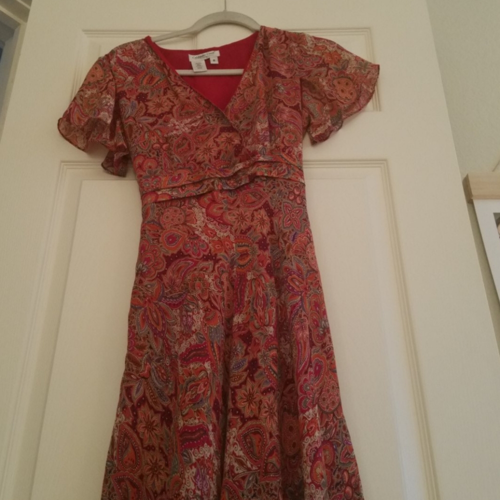 ❤Red patterned dress❤